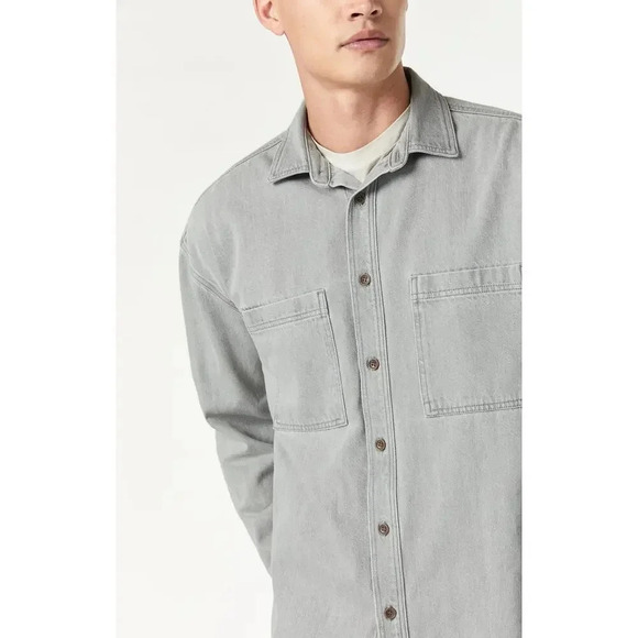 Mavi Men's Stefan Denim Jacket Shirt Stone Natural Dye Size XXL NWT - Picture 7 of 16